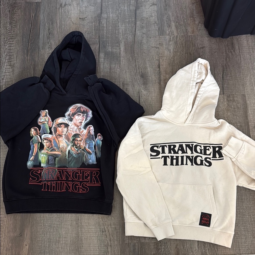 Stranger Things Kids Hoodie Bundle- Black & Cream